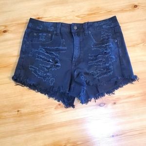 American Eagle Women's Vintage Distressed High Rise Shorts